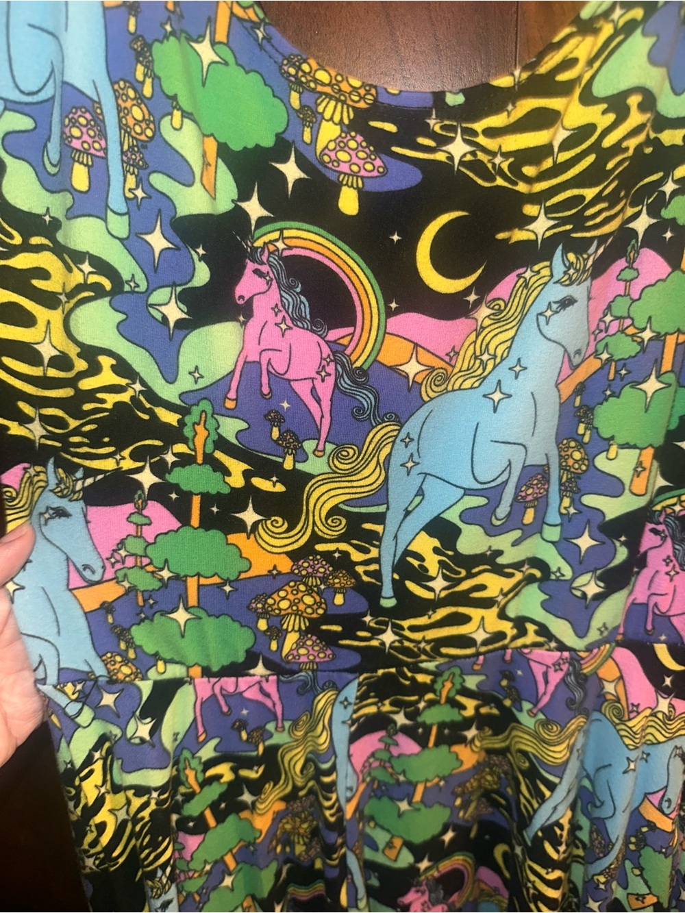 Nooworks Multicolor Unicorn Print Women's vacation Dress - priced to sell! - Picture 3 of 6